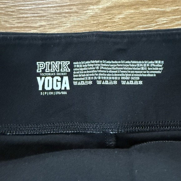 PINK Victoria's Secret Women's Yoga Leggings Black Stretch Activewear Size S - Picture 3 of 9